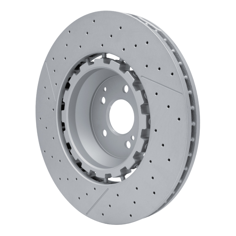 Mercedes-Benz AMG GT 63 S Brake Rotor (1) - Front - R1 Concepts - Drilled & Slotted Carbon Alloy GeoMET - `13-`25
